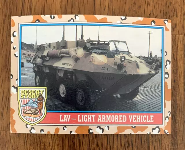 Vintage Trading Card Desert Storm Coalition Armored Vehicle #100 2nd Series 1991