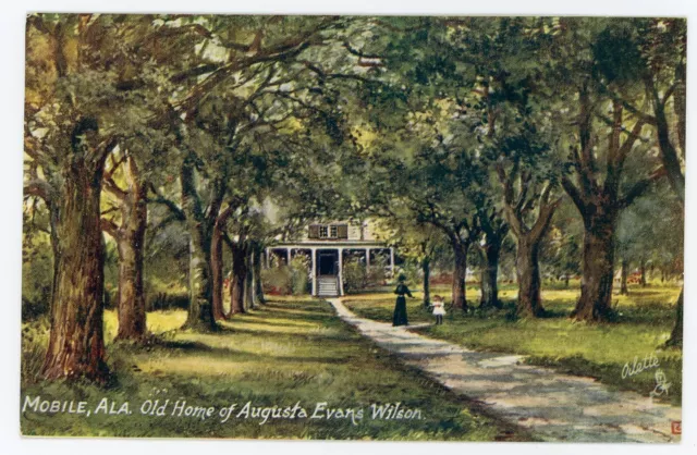 Old Home of Author Augusta Evans Wilson MOBILE Alabama USA 1907-15 Tuck Postcard