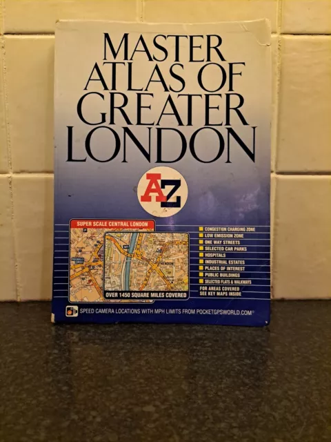 Master Atlas of Greater London by Geographers A-Z Map Company Paperback Book The