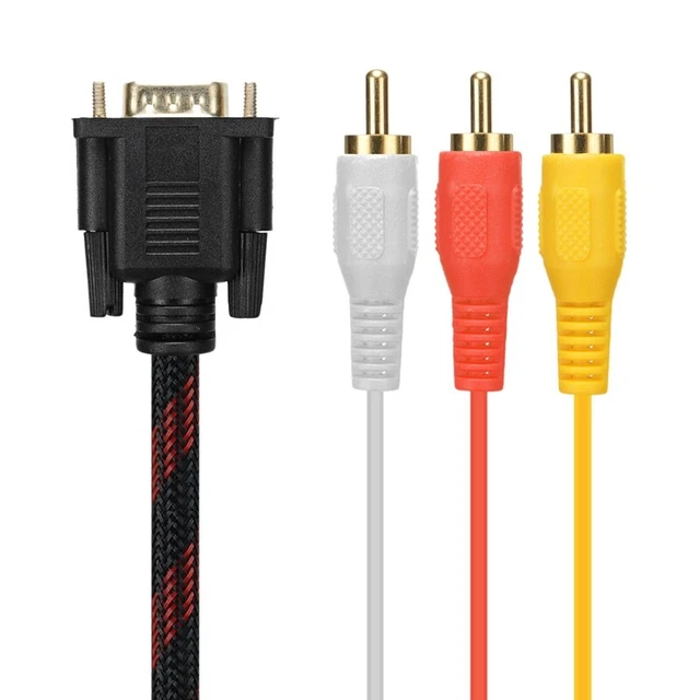 Cavo adattatore, cavo RCA cavo audio VGA a cavo AV 15 poli a 3 2414