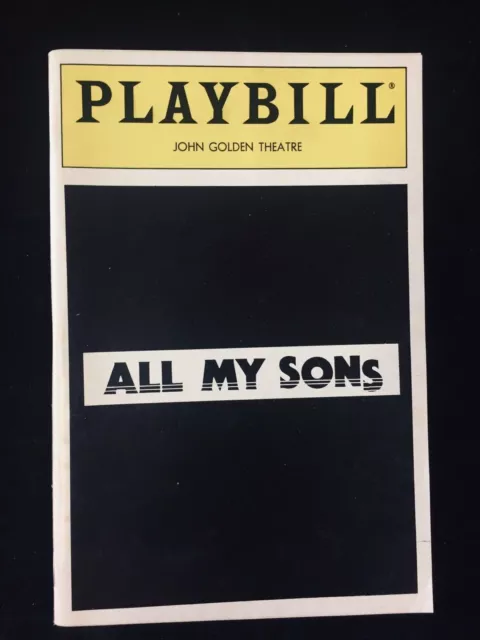 All My Sons, May, 1987 Playbill, John Golden Theatre, By Arthur Miller