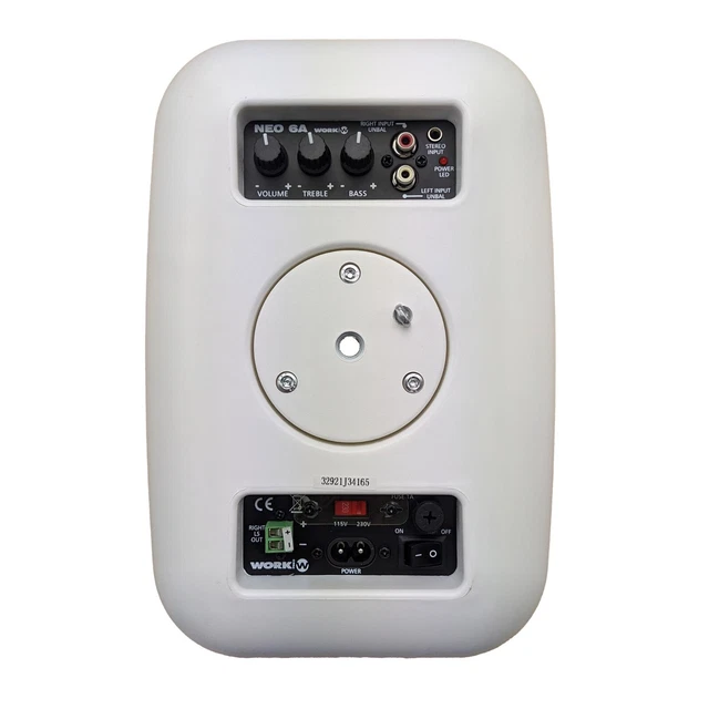 WORKPRO NEO 6A Active/Passive Wall Mounted Loudspeakers (Pair) White