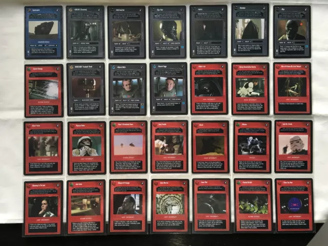 Star Wars CCG Decipher 60 R1 + R2 Rares Cards Premiere BB Limited Lot SWCCG TCG