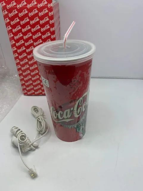 Vintage Coca Cola Cup Shaped Telephone '90s NEW UNUSED UNTESTED