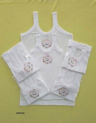 Confezione da 2 Ragazze Bambini Scuola TERMICA Bianco Cotone Gilet dei corsetti Top Traspirante 2