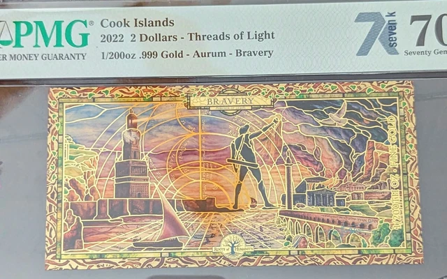 Threads of Light - Gold Note (1/200th Troy Ounce) - “Bravery” with COA