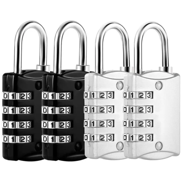 Combination Locks, 4 Digit Lock with Metal Code Lock, Weatherproof, Suitcas C7H1