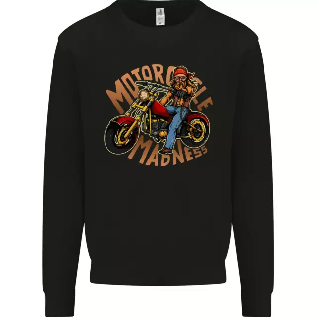 Motorcycle Madness Motorbike Biker Mens Sweatshirt Jumper