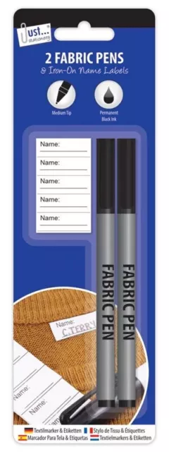 Laundry Pen / Fabric / Textile Permanent Marker Pens Black - For