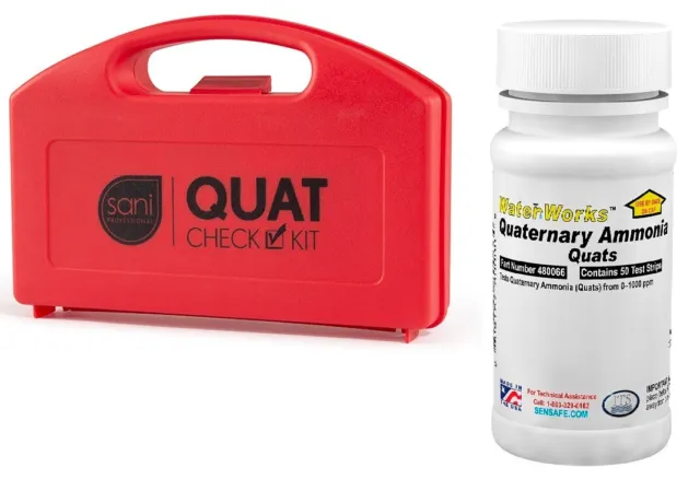 Check quarternary ammonium chloride sanitizer levels like a pro KIT strips Quat
