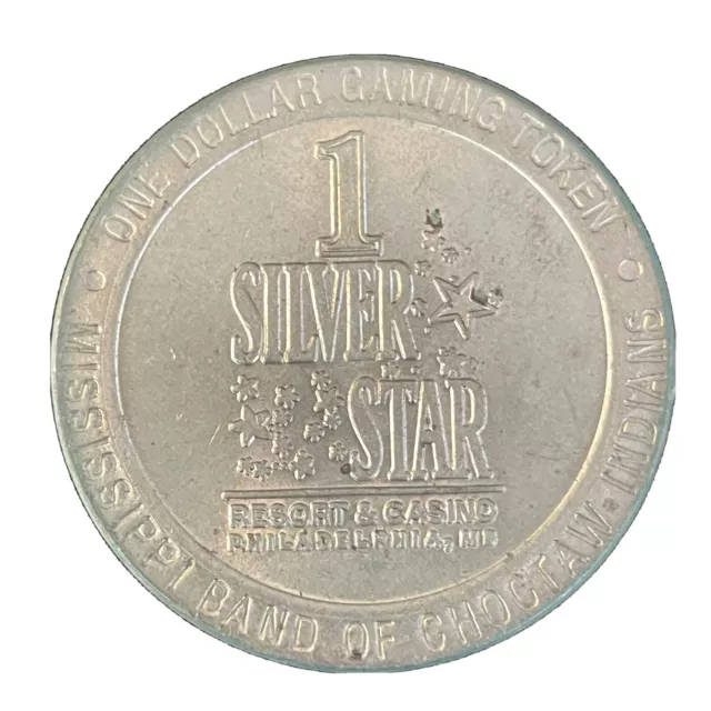 Silver Star Resort Casino Gaming Token $1 Dollar Slot Philadelphia MS Green Duck 3