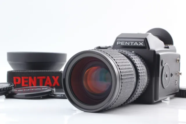 [MINT Strap] Pentax 645 Film Camera SMC A 80-160mm f4.5 Lens 120 film Back JAPAN