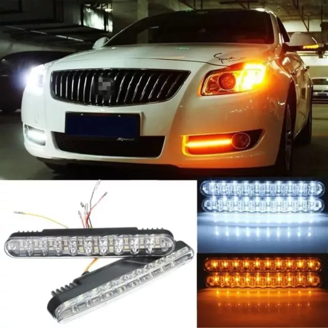 Clignotant 2x 12W 30 LED Lampe pour Voiture Lumière Blanc Jaune 3