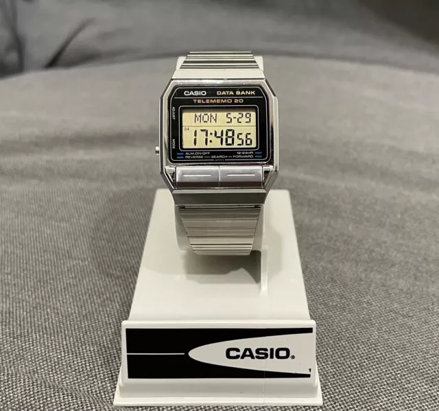 Vintage Casio DB-202 Databank Telememo 20   Digital Watch 1985 Japan