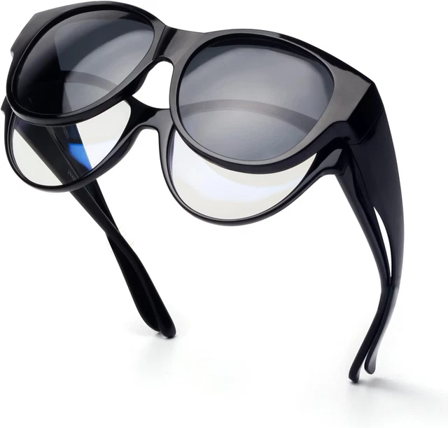 Surlunettes De Soleil Polarisées UV400 - Pour Conduite, Sport - Unisexe - Protection Sur Lunettes De Vue