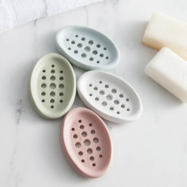 1pcs Silicone Non-slip Soap Holder Soap Box Bathroom Soap Dishes Drain Rack