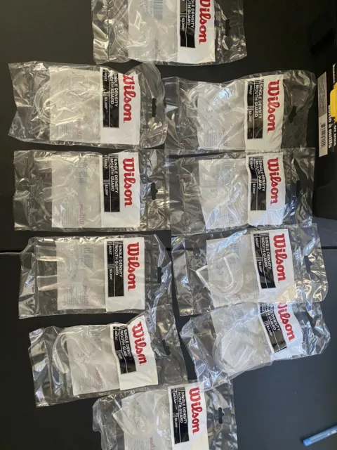 Lot Of 10 Wilson Single Density Strapless Adult Mouth Guards- Clear (New Sealed)