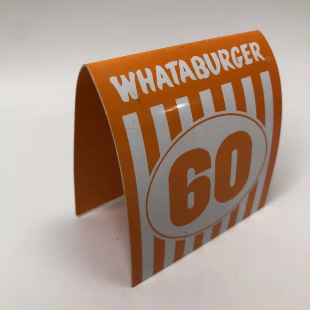 #60 Individual WHATABURGER Restaurant Table Tent Numbers - Glossy