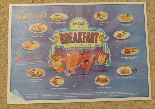 IHOP Restaurant 2 for $ 20 Original mini MENU Double Sided Laminated  Pancoins