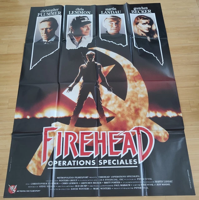Affiche Cinema 120x160 firehead opérations spéciales Christopher Plummer