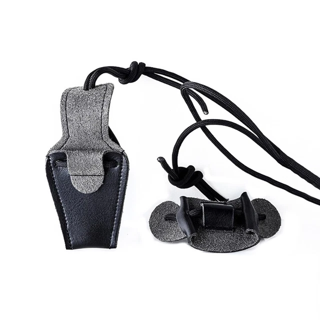 Doigté De Tir à L'arc Noir - Polyester Réglable Pour Main Droite/gauche - Neuf