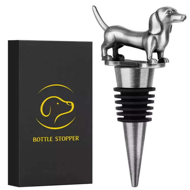 Dachshund Wine Stopper Wine Gifts for Men Sausage Dog Lover Bottle Stoppers