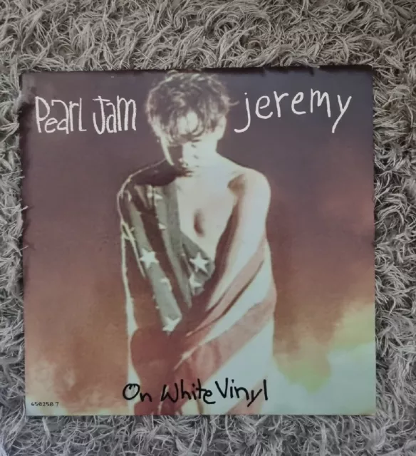 Pearl Jam Jeremy UK Press 7" White Marbled Vinyl  Epic 6582587 1992