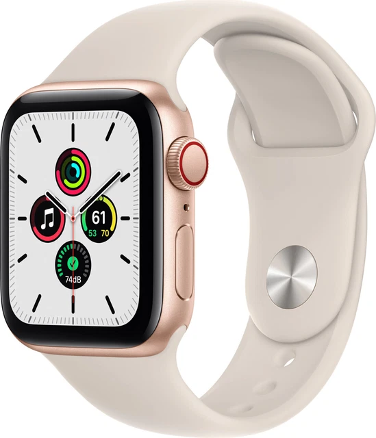 APPLE Watch SE 2021 GPS + Cell 44mm Aluminium Sportband MKT13FD/A gold B-WARE