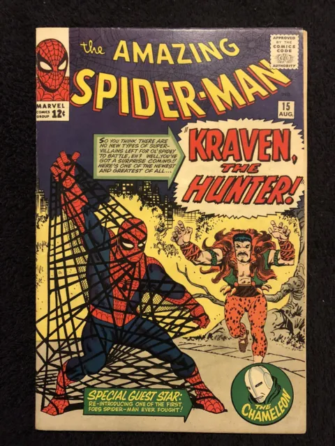 Amazing Spider-Man #15 9.0 or better 1st app Kraven ! Beautiful Copy! New Movie!