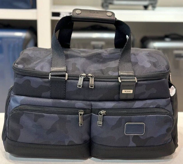 TUMI MCMILLIN BLUE GREY CAMO Gym Duffle Bag Carry On New NWT RARE £284.