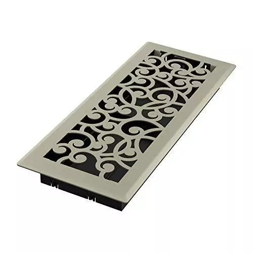 Imperial RG3455 Wonderland Decorative Floor Register, 4 x 12-Inch, Satin Nickel