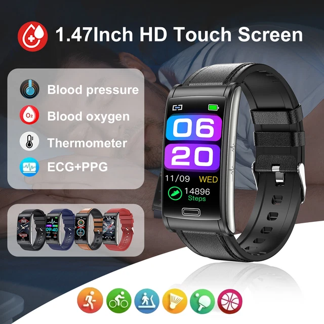 E600 ECG PPG Smart Watch Heart Rate Health Monitor Fitness Tracker