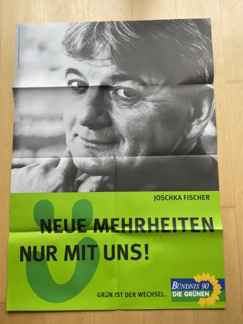 Wahlplakat Bündnis90/Grüne  Bundestagswahl 1998 - Neue Mehrheiten - DIN A0