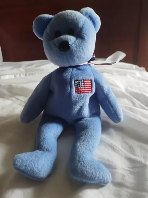 TY Beanie Baby America the Bear Plush