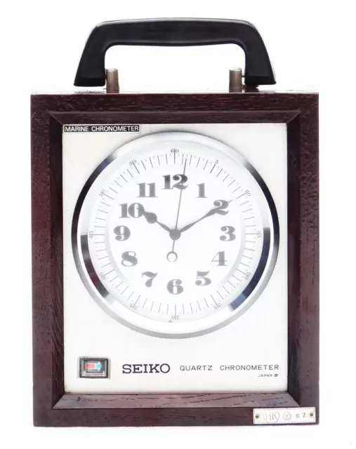 Vgc Seiko Japan Qm-10 Ships Marine Quartz Chronometer Deck Watch Clock Qm10