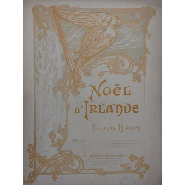 HOLMÈS Augusta Noël d'Irlande Chant Piano ca1897