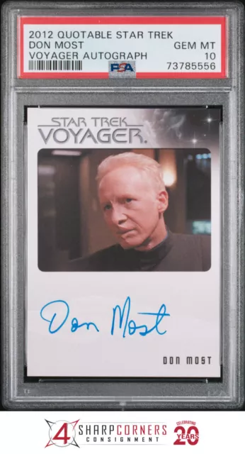 2012 Quotable Star Trek Voyager Autograph Don Most Pop 1 Psa 10 N3601011-556