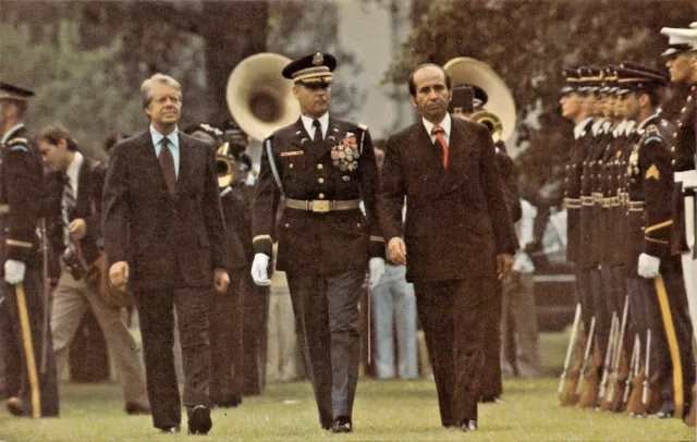 President JIMMY Carter & President Carlos Perez Di Venezuela Cartolina 1978