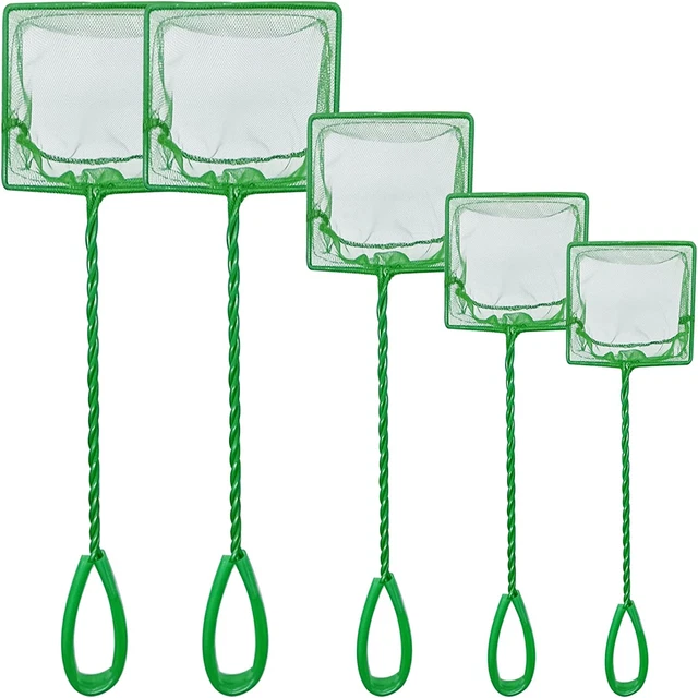 5 Pack Aquarium Fish Net Multi-Size Fine Quick Catch Nets Nylon Fishing Mesh Net