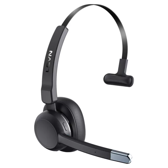 LEVN Bluetooth 5.2 Wireless Headset With Noise Cancelling Microphone For Trucker 2