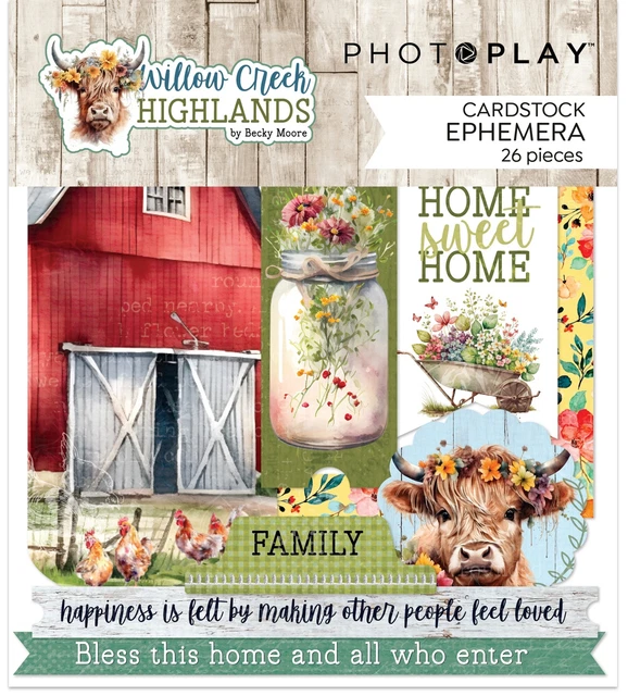Willow Creek Highlands Ephemera Cardstock Stanzschnitte WCH4333