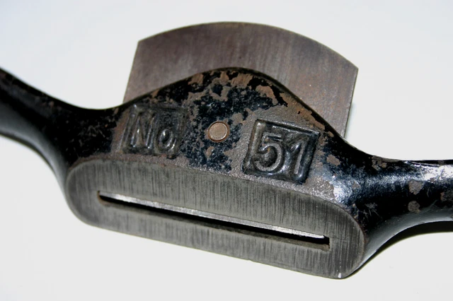 Stanley no. 51 Spoke Shave Plane (Flat Bottomed, 2inch) - Vintage Woodwork Tool 6