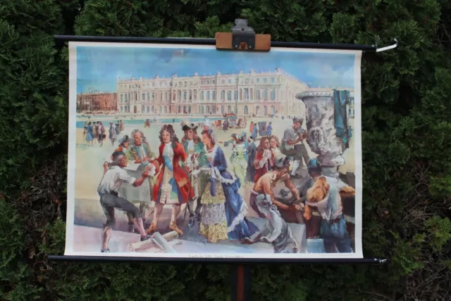 Rollkarte Schulwandkarte Wandkarte Ludwig  XIV baut Versailles Schulkarte Wand