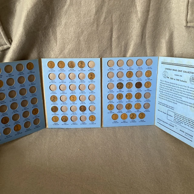 PARTIAL LINCOLN HEAD CENT COLLECTION, 1909 TO 1940S (34 coins) COIN FOLDER 2
