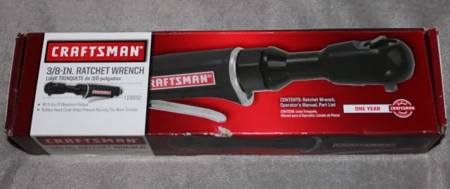 Craftsman 3/8" Inch Drive Air Ratchet Socket Wrench Tool (9-19932) NEW