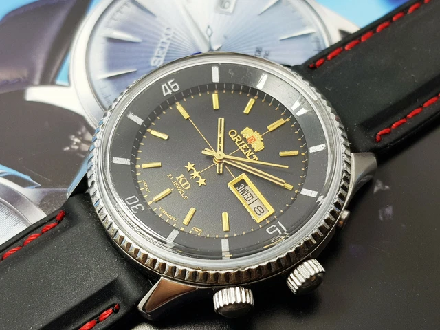 Orient King Diver Vintage - Plongeuse Automatique Jour/Date Des Années 70 - Modèle Rare Triple Star