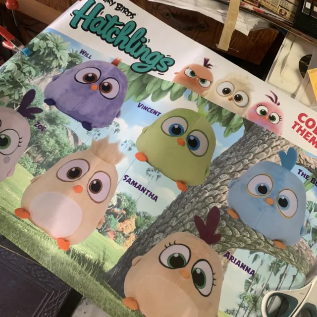 ORIGINAL Vintage Large 24-18” Angry Birds Hatchlings 2018 Rovio Poster
