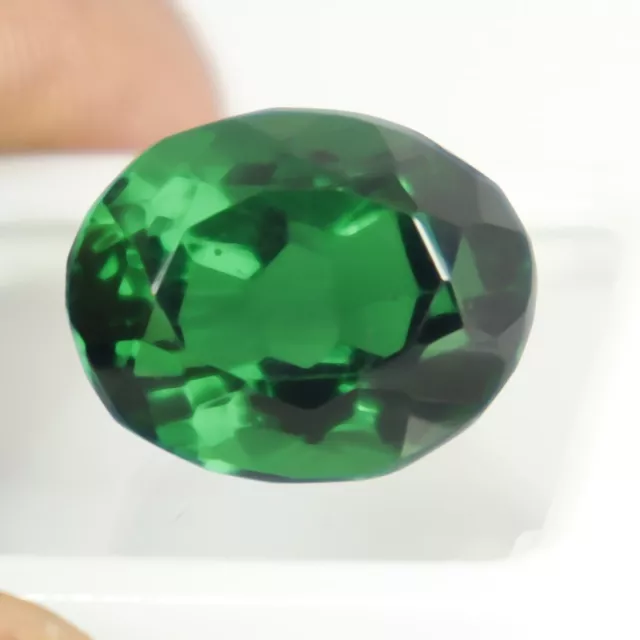 GIE Certified 12.30 Ct AAA+ Russian Chrome Diopside Green Cut Loose Gemstone