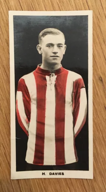 Stoke Player Trade Card by Thomson 1923 Footballers with editors compliments.