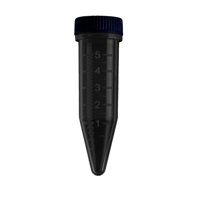 5mL Screw-cap MacroTube®, sterile,  w/ att screw caps in foam racks, Opaque BLK